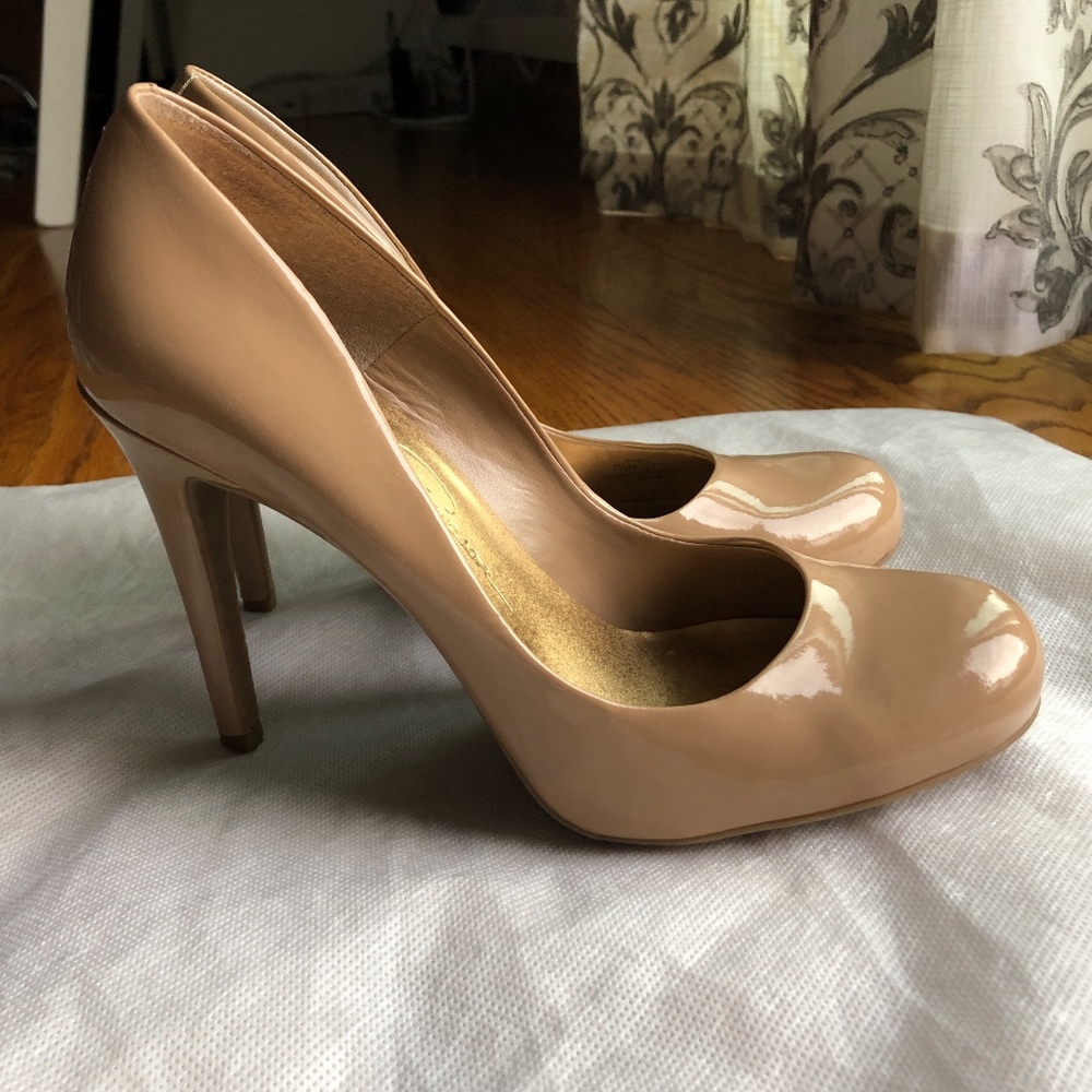 Nude Leather Heels